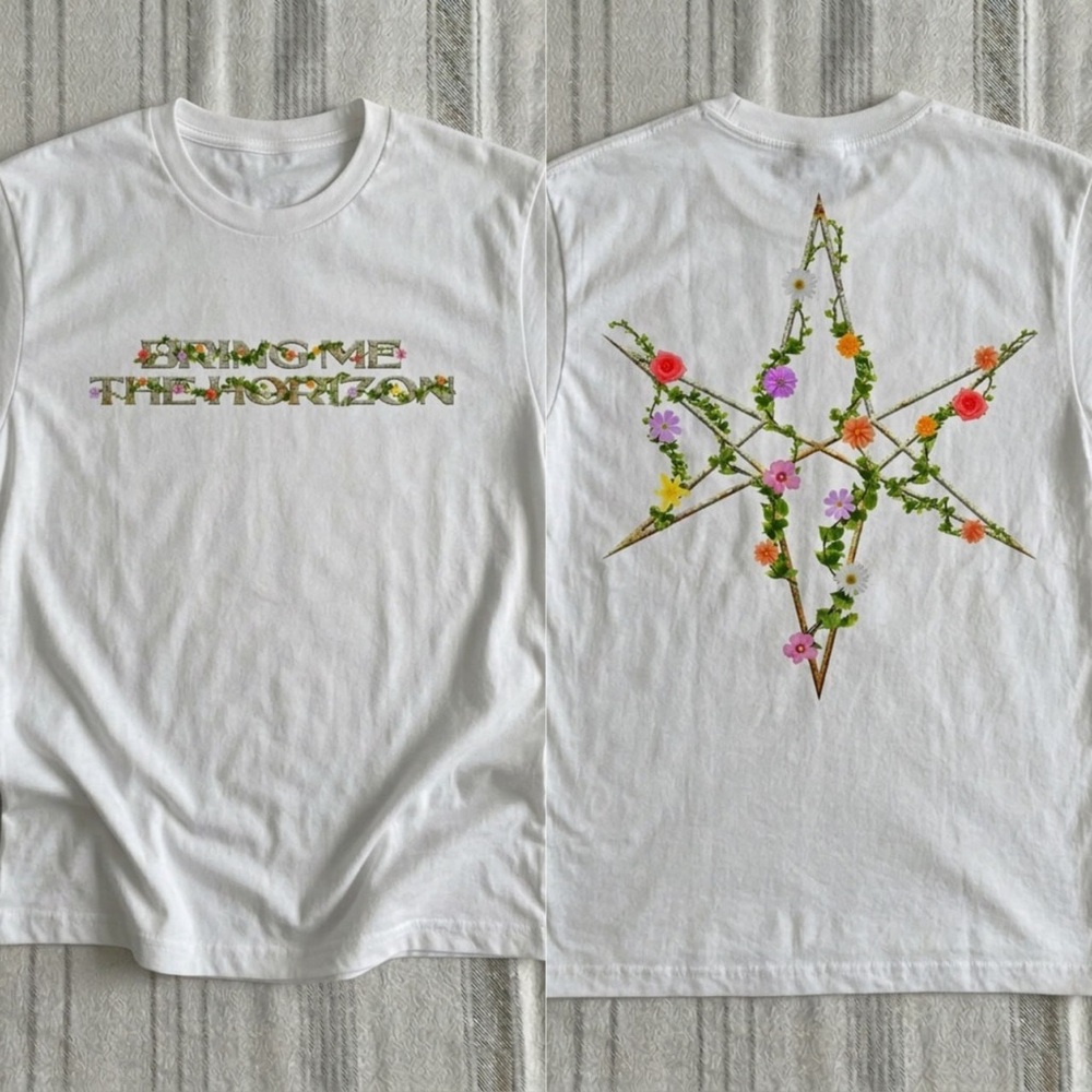 Bring Me The Horizon Flower Logo Tee - White
